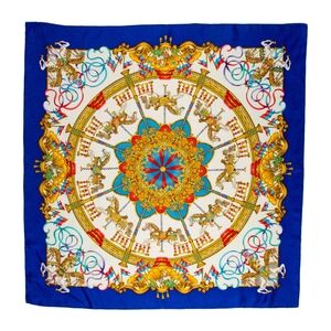 Hermès Luna Park Jacquard Silk Scarf